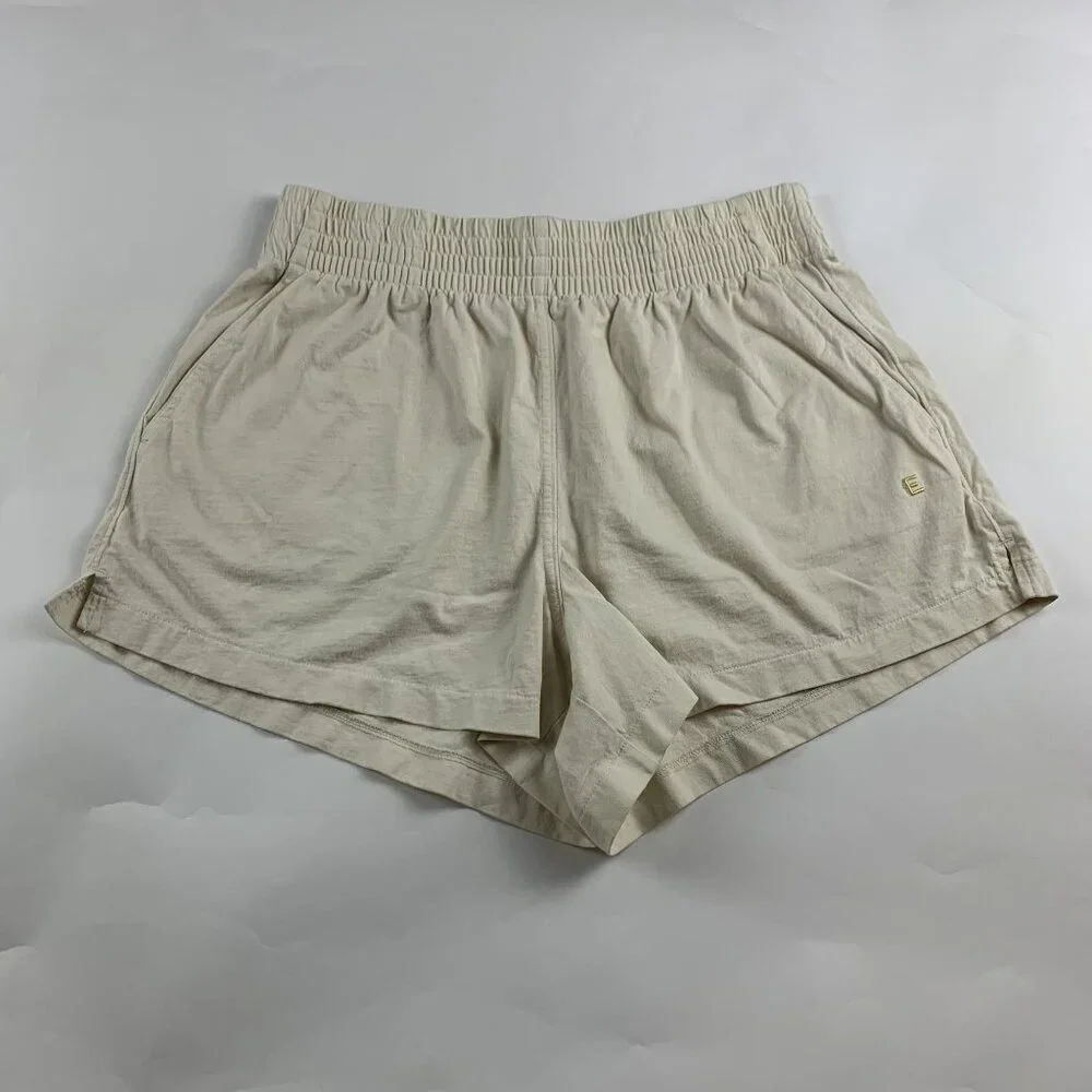 Everlane Ivory Organic Cotton Pull On Shorts M